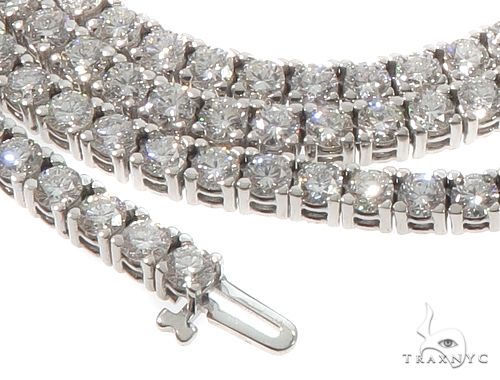 Custom Prong Diamond Cross Tennis Chain Set 64741 | TraxNYC