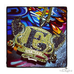 Custom Prong Diamond 'E' Pendant 37785 - Image 1