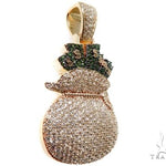 Custom Prong Diamond Money Bag Pendant 64213 - Image 2