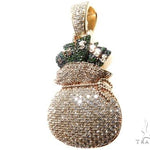 Custom Prong Diamond Money Bag Pendant 64213 - Image 3