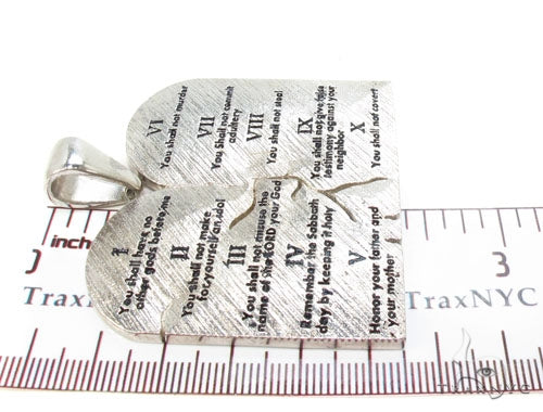 Custom Silver Decalogue Pendant, photo 7 of 7