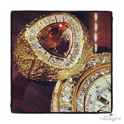 Custom Smoky Quartz Diamond Ring 37455 - Image 3