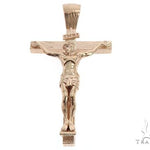 14K Solid Yellow Gold Cross Jesus 63945 - Image 1