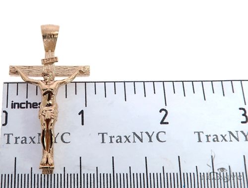 14K Solid Yellow Gold Cross Jesus 63945 - Image 6