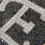 Custom Special White Gold Black & White Diamond E Initial Pendant 65250 - Image 5