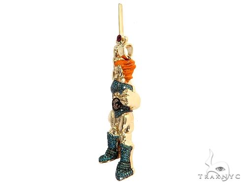 Yellow Custom ThunderCats Lion pendant with detailed character design and enamel finish