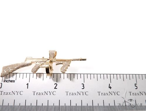 Custom Tommy Gun Diamond Pendant 64219 - Image 13
