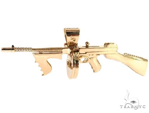 Custom Tommy Gun Diamond Pendant 64219 - Image 8