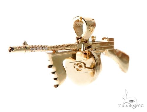 Custom Tommy Gun Diamond Pendant 64219 - Image 9