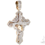 Custom TraxNYC Diamond Cross Crucifix with Praying Hands 64014 - Image 2
