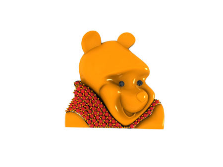 10K Gold Custom Winnie the Pooh Pendant, photo 4 of 11