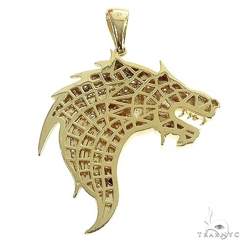 Custom made Diamond Firewolf Pendant 66455 - Image 3