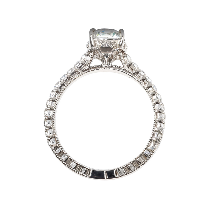 Custom Diamond Engagement Ring in 18K gold, view 6