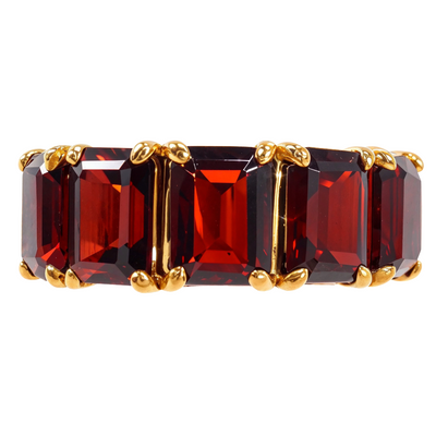 Custom Flawless Red Garnet Band 28799