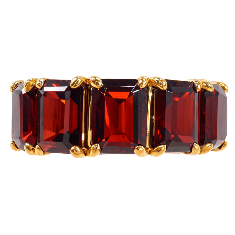 Custom Flawless Red Garnet Band 28799