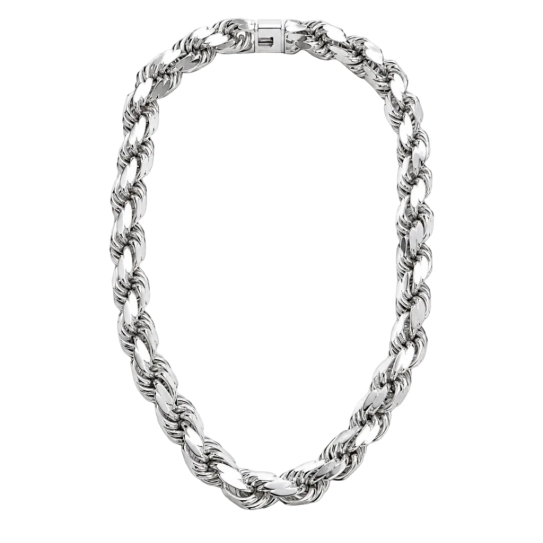 Buy Custom Silver Rope Chain 20 mm 71415 – TraxNYC