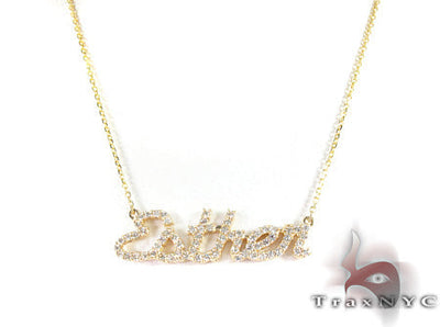 14K Gold Custom Jewelry Diamond Name Necklace