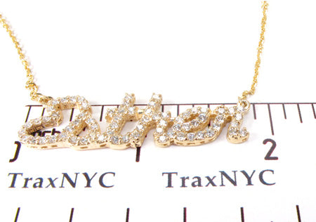 Custom Jewelry Diamond Name Necklace 26964 - Image 12