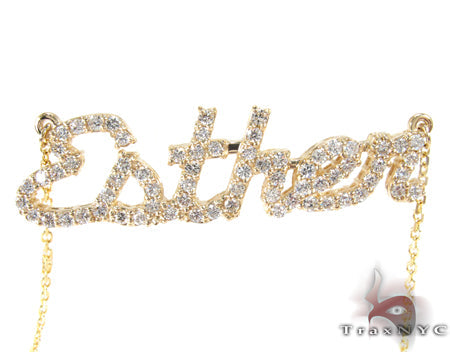 Custom Jewelry Diamond Name Necklace 26964 - Image 2