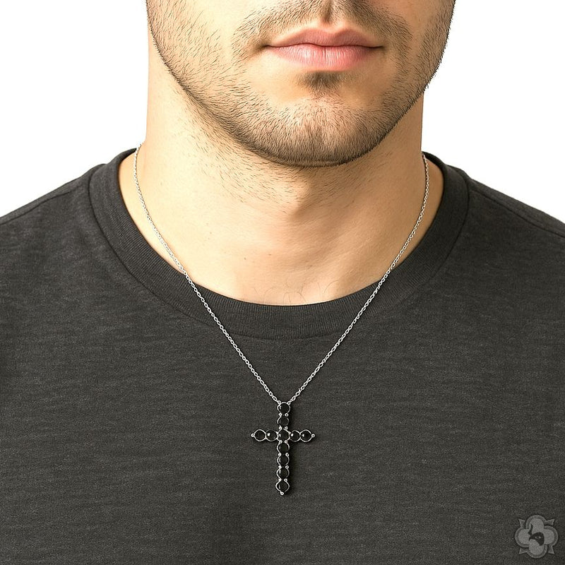 Black Diamond Cross Pendant Set 70899