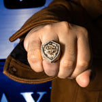 10K Gold Link Hylian Zelda Shield Gold Diamond Ring 70994