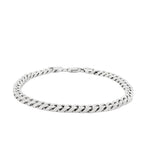 Silver Beveled Curb Bracelet 4.5mm 71141