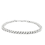 Silver Beveled Curb Bracelet 4.5mm 71141