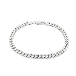 Silver Beveled Curb Bracelet 4.5mm 71141