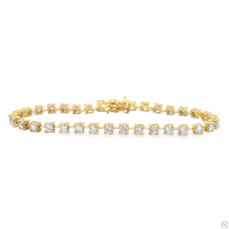 14K Gold Dainty Tennis Bracelet, photo 3 of 5