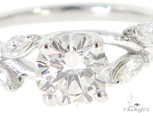 14K Gold Daisy Diamond Engagement Ring, photo 4 of 9