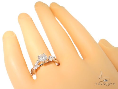 14K Gold Daisy Diamond Engagement Ring, photo 9 of 9