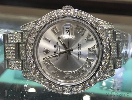 DateJust Oyster Perpetual Diamond Rolex Watch 41mm Stainless Steel 63894 - Image 3