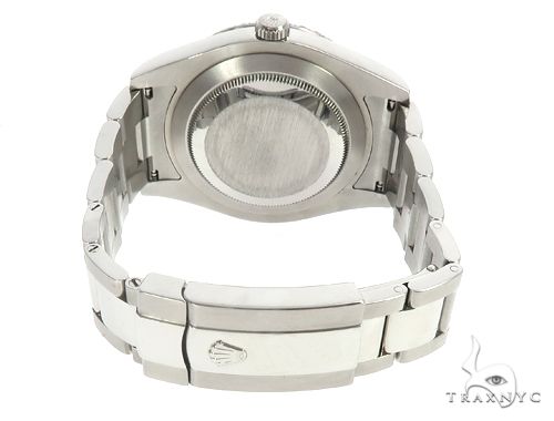 Datejust 41mm Roman Numeral Black Dial Diamond Bezel Stainless Steel Mens Watch 64985 - Image 10