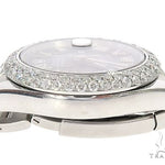 Datejust 41mm Roman Numeral Black Dial Diamond Bezel Stainless Steel Mens Watch 64985 - Image 7