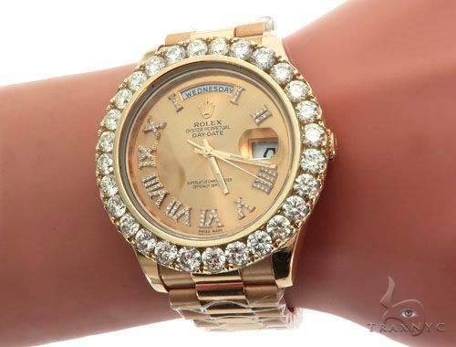 Day-Date II Oyster Perpetual Diamond Rolex Watch 61854 - Image 12
