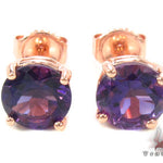 14k Rose Gold Deep Amethyst Earrings 33423 - Image 1