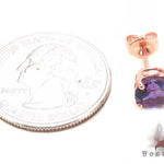 14k Rose Gold Deep Amethyst Earrings 33423 - Image 5