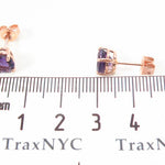 14k Rose Gold Deep Amethyst Earrings 33423 - Image 6