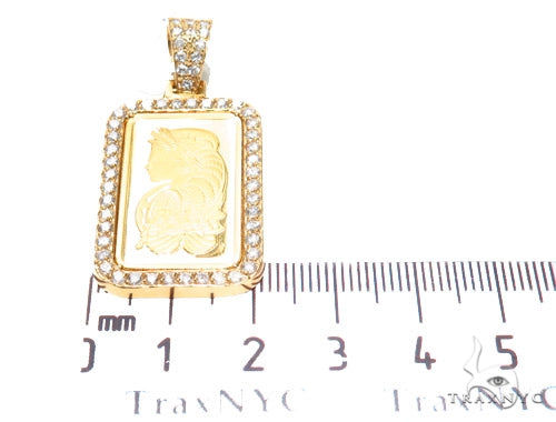 Buy 10 Gram 24K Gold Pamp Suisse Bar Diamond Pendant 42305 – TraxNYC