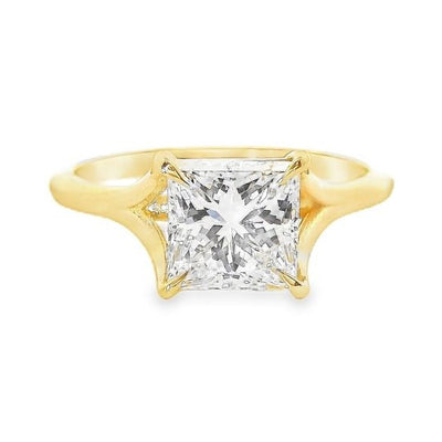 14K Gold Demi Princess Engagement Ring