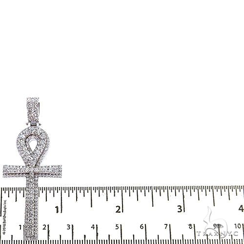 14K Gold Lab-Grown Diamond Ankh Cross Pendant, photo 5 of 7