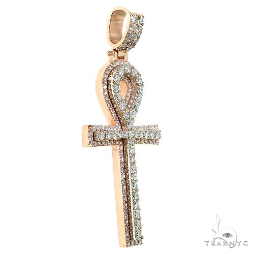 Diamond Ankh Cross Pendant 68707 | TraxNYC