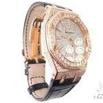 Diamond Audemars Piguet Royal Oak 41mm Watch with Leather Strap 64058 - Image 4