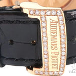 Diamond Audemars Piguet Royal Oak 41mm Watch with Leather Strap 64058 - Image 8