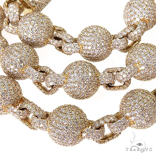 Diamond Ball Link Chain 69706 | TraxNYC