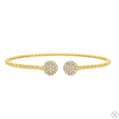 14K Gold Diamond Tip Bracelet