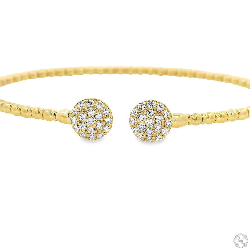 14K Gold Diamond Tip Bracelet, photo 4 of 7