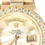 Diamond Bezel 18K Yellow Gold Rolex Presidential Watch 65501 - Image 3