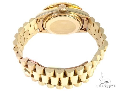 Diamond Bezel 18K Yellow Gold Rolex Presidential Watch 65501 - Image 4