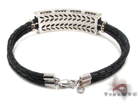 Full Diamond ID braided Bracelet 28461 - Image 2